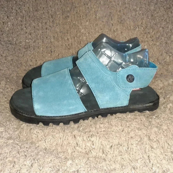 HUNTER-Original Leather Sandals-Blue Suede - Picture 2 of 8